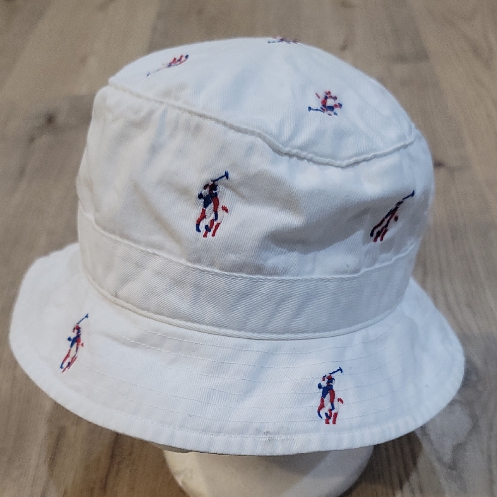 Polo by Ralph Lauren White Hat with Colorful Embroidery